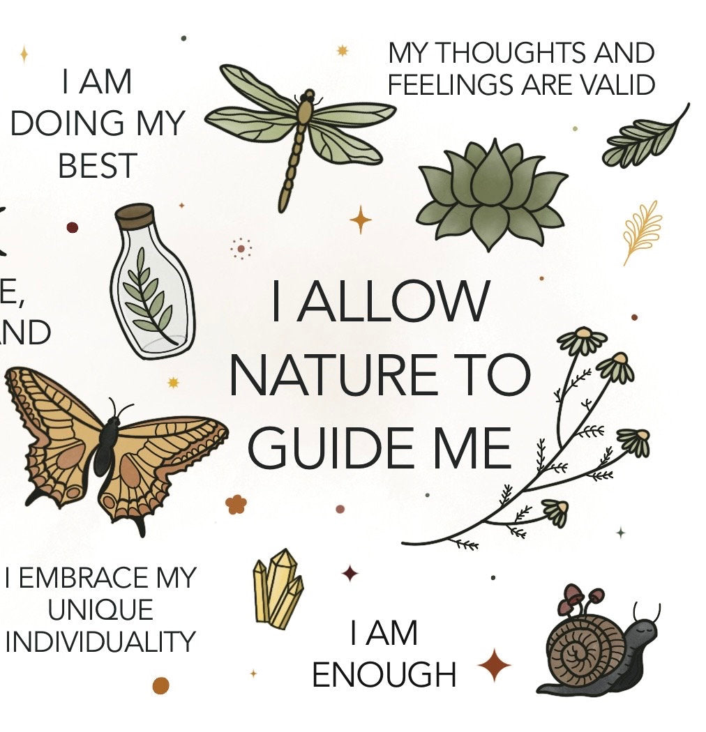 Nature-inspired daily affirmation mug | Drinkware