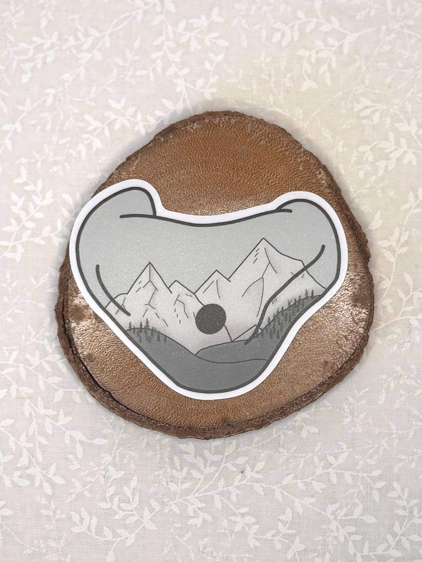 Mountain view rock climbing hold | Sticker