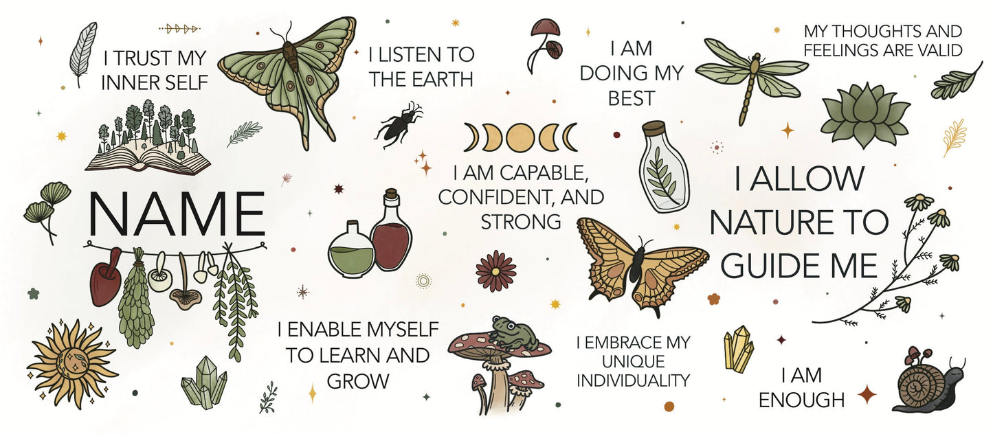 Nature-inspired daily affirmation mug | Drinkware