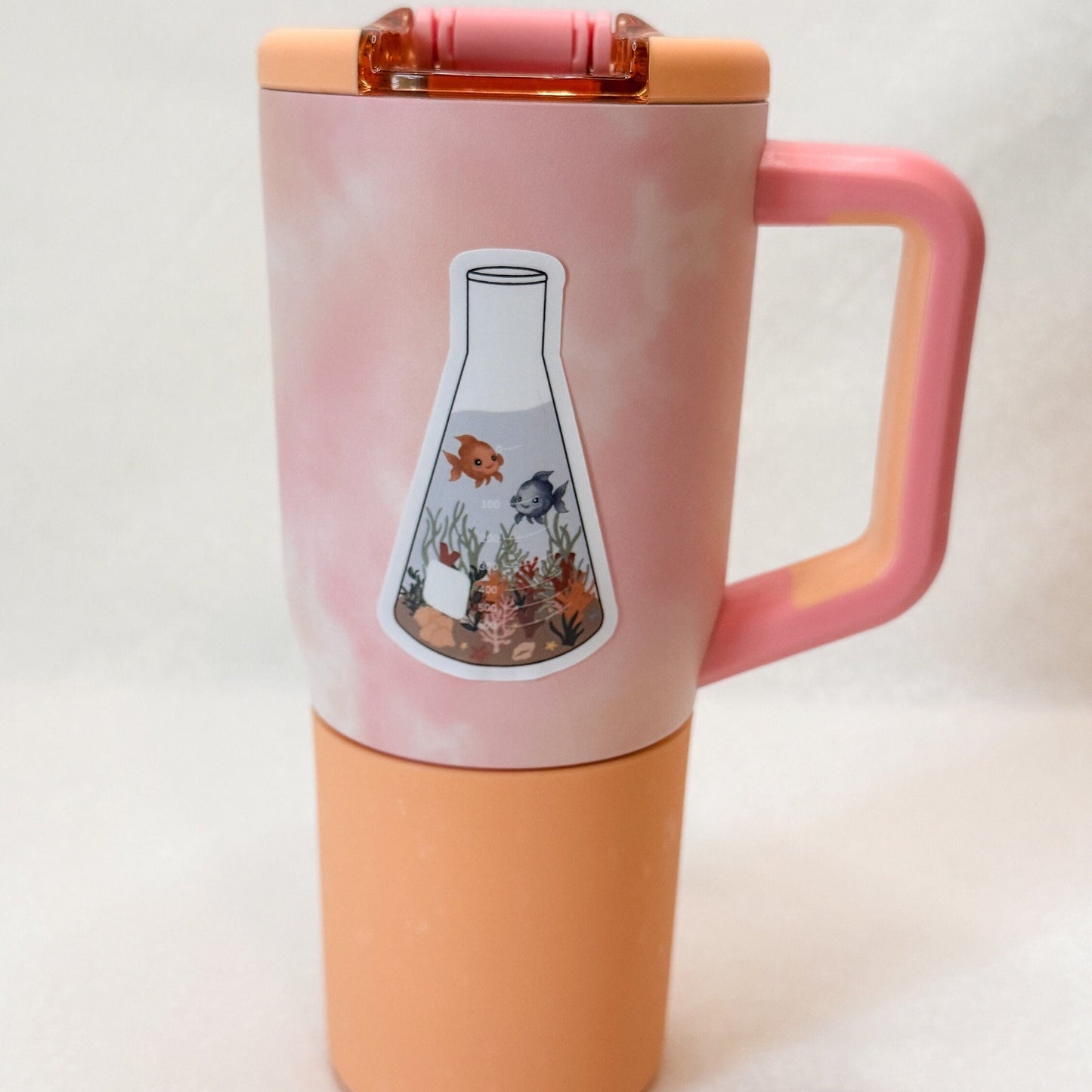 Erlenmeyer flask fish bowl | Sticker