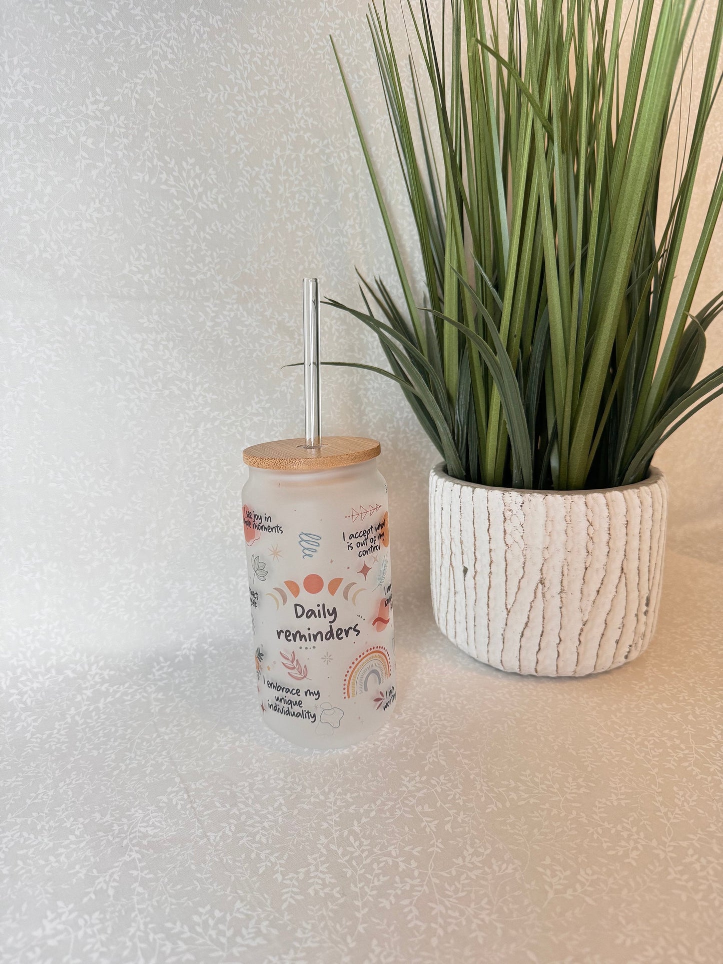 Daily affirmation frosted tumbler | Drinkware