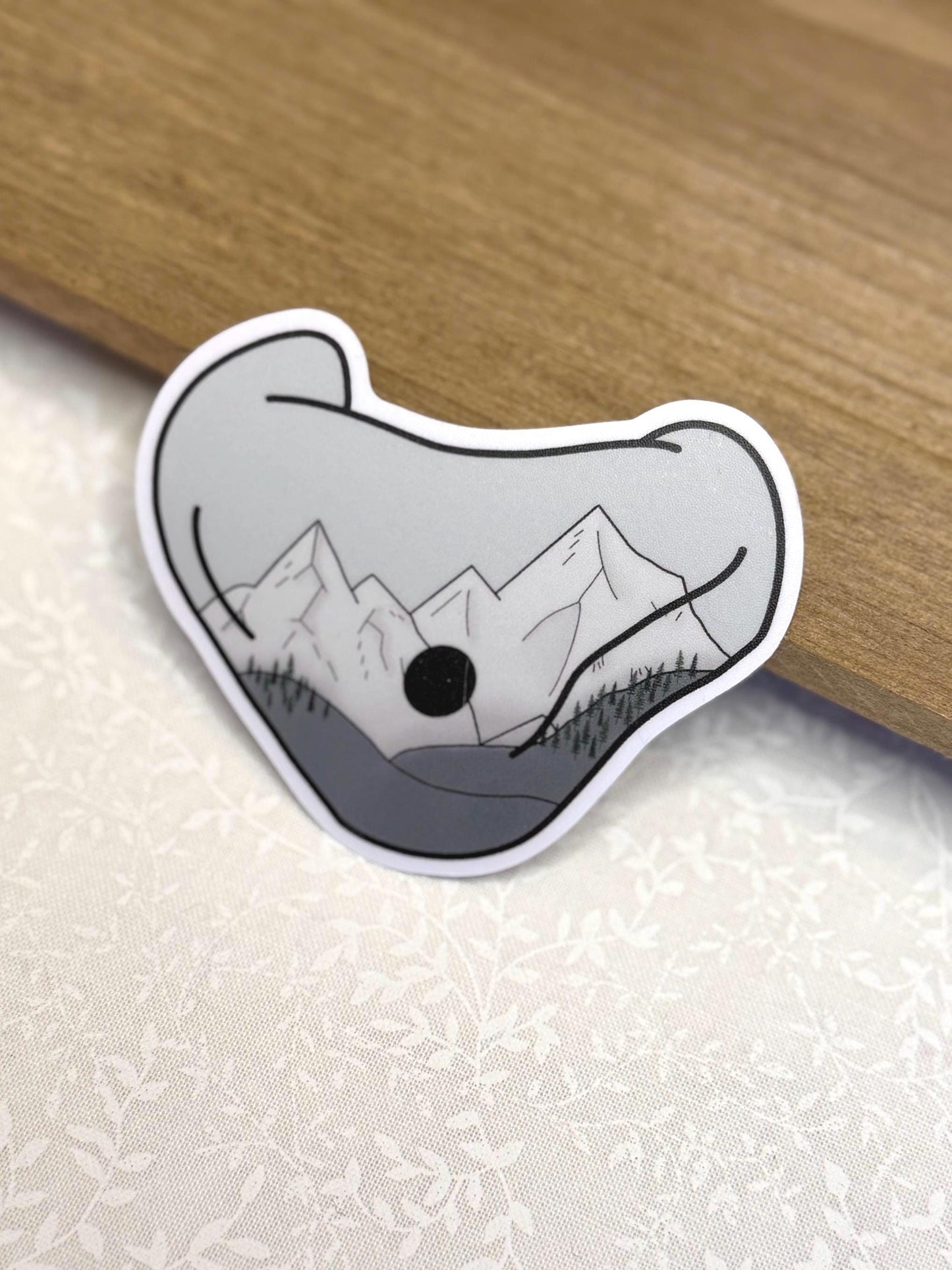 Mountain view rock climbing hold | Sticker