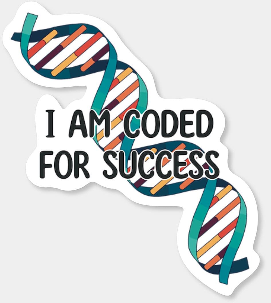 I am coded for success - DNA double helix | Sticker