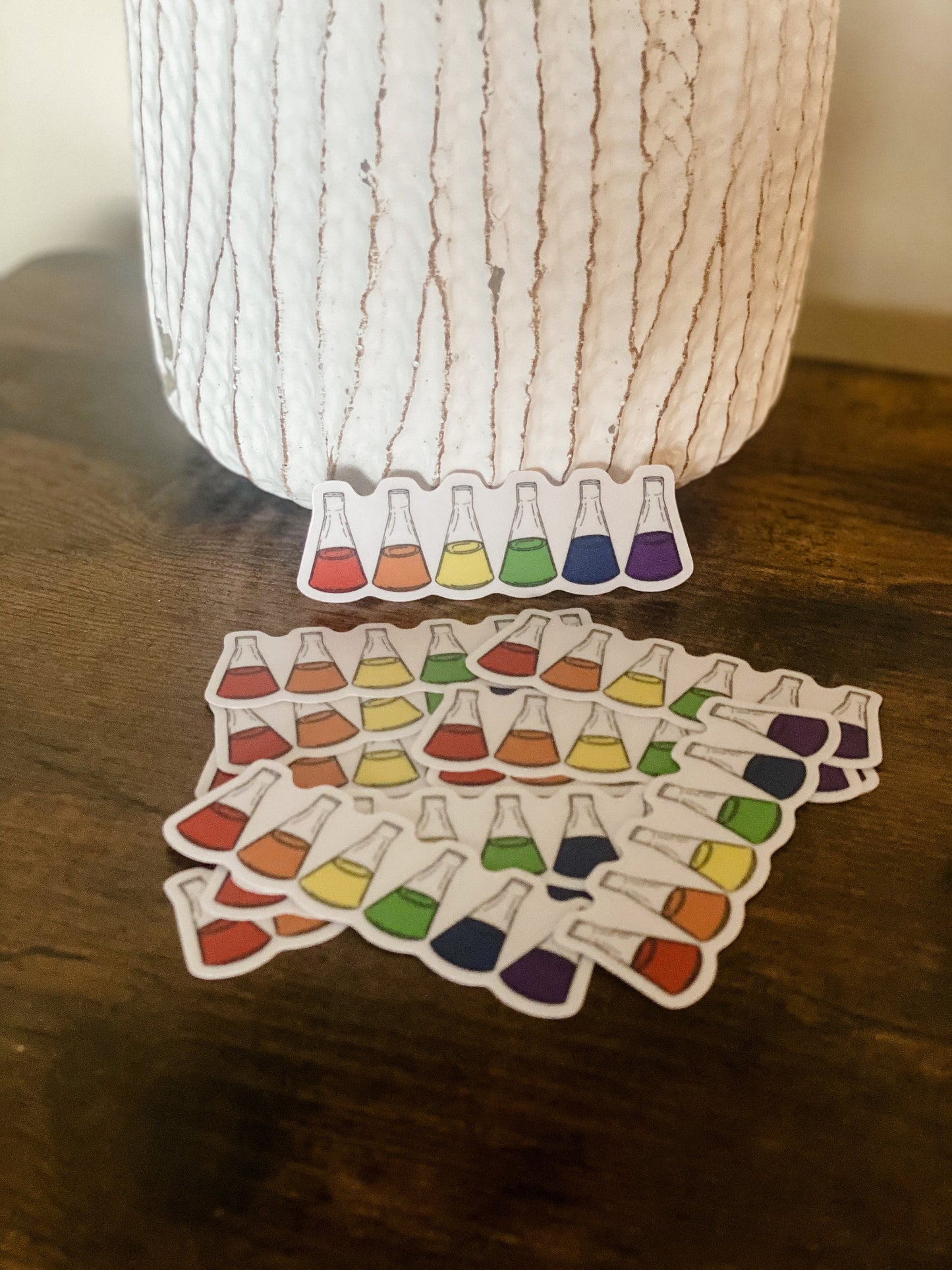 Rainbow Erlenmeyer flask | Sticker