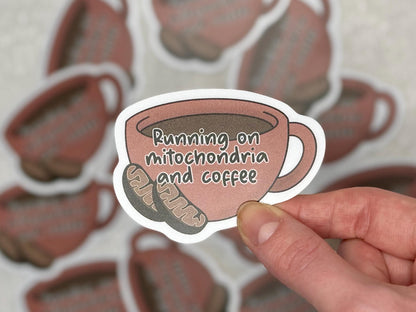 Running on mitochondria and coffee | Sticker