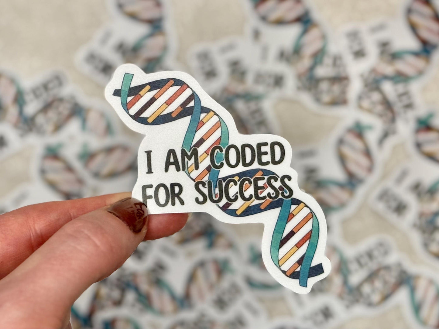 I am coded for success - DNA double helix | Sticker
