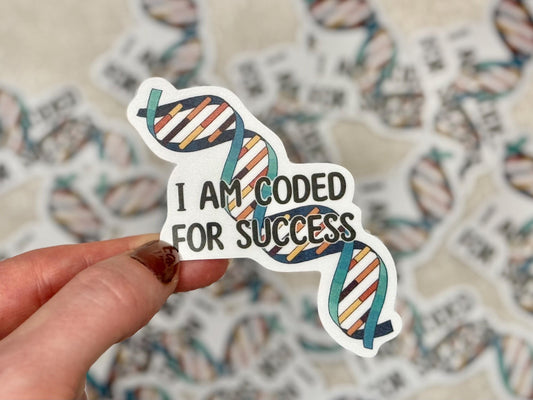 I am coded for success - DNA double helix | Sticker