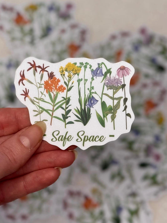 Safe space wildflower | Sticker