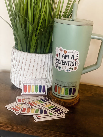 Rainbow test tubes | Sticker