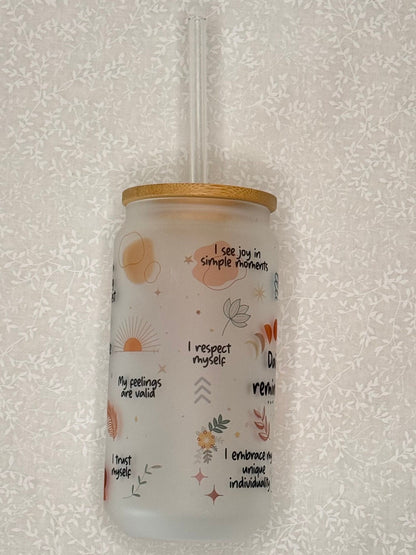 Daily affirmation tumbler