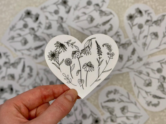 Wildflower heart | Sticker