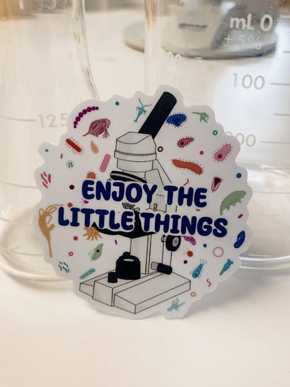 Microscope - Enjoy the little things | Sticker