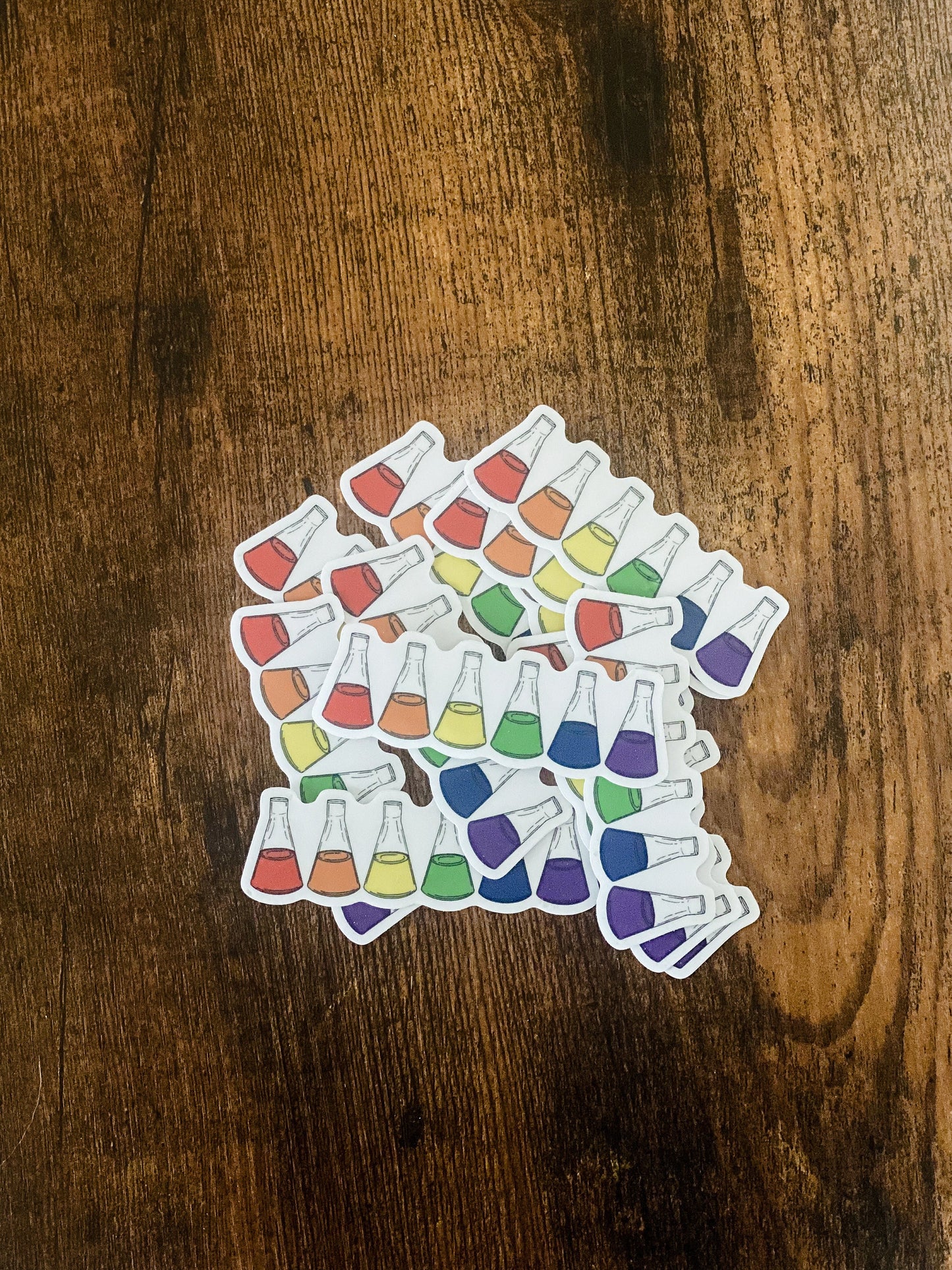 Rainbow Erlenmeyer flask | Sticker