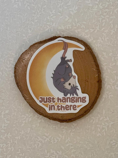 Just hanging in there - Opossum | Sticker