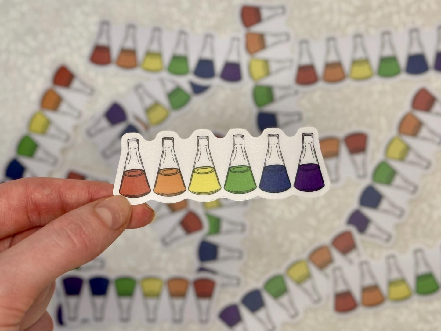 Rainbow Erlenmeyer flask | Sticker