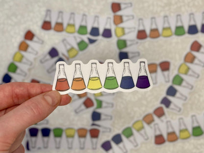 Rainbow Erlenmeyer flask | Sticker