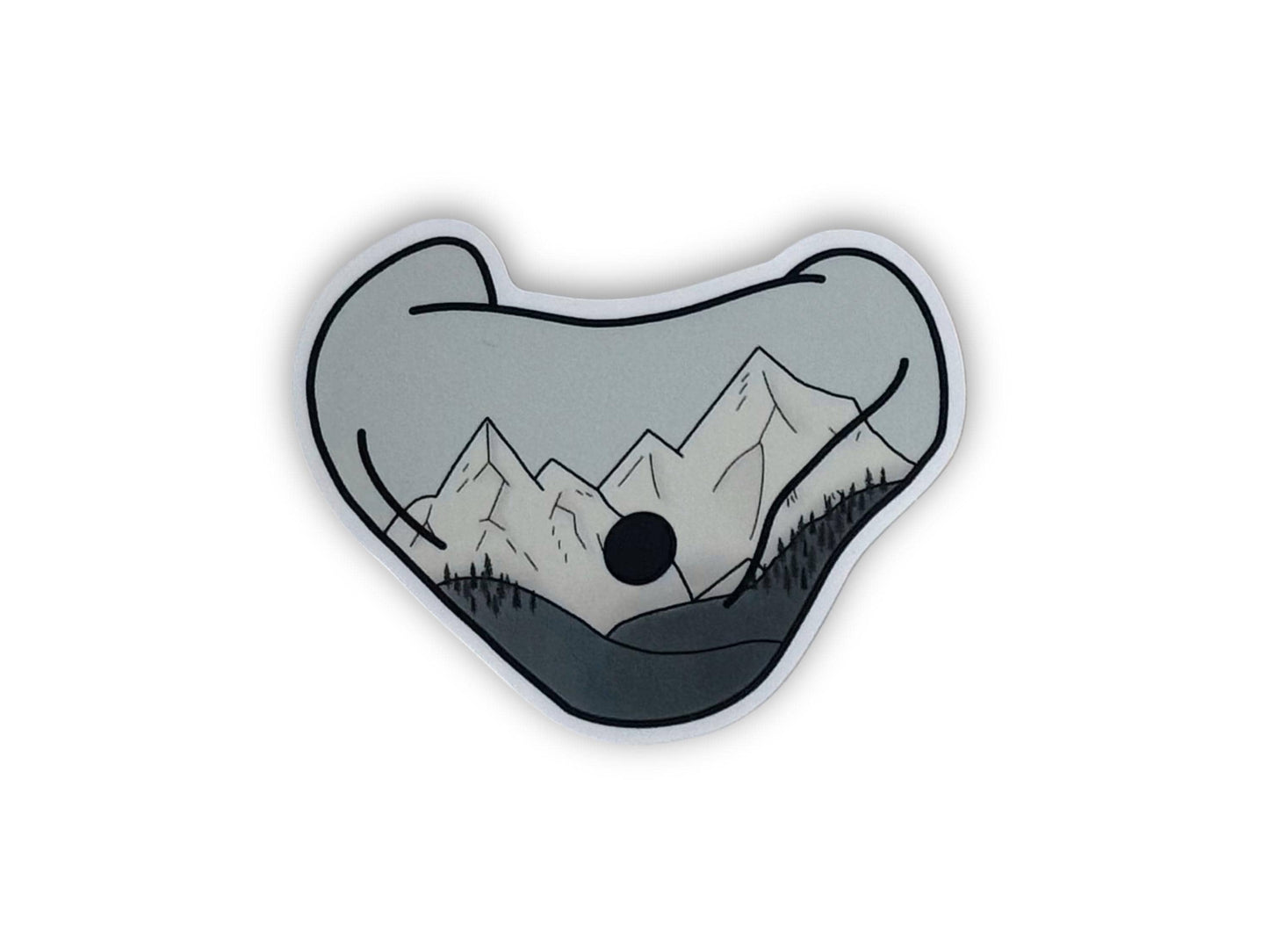 Mountain view rock climbing hold | Sticker