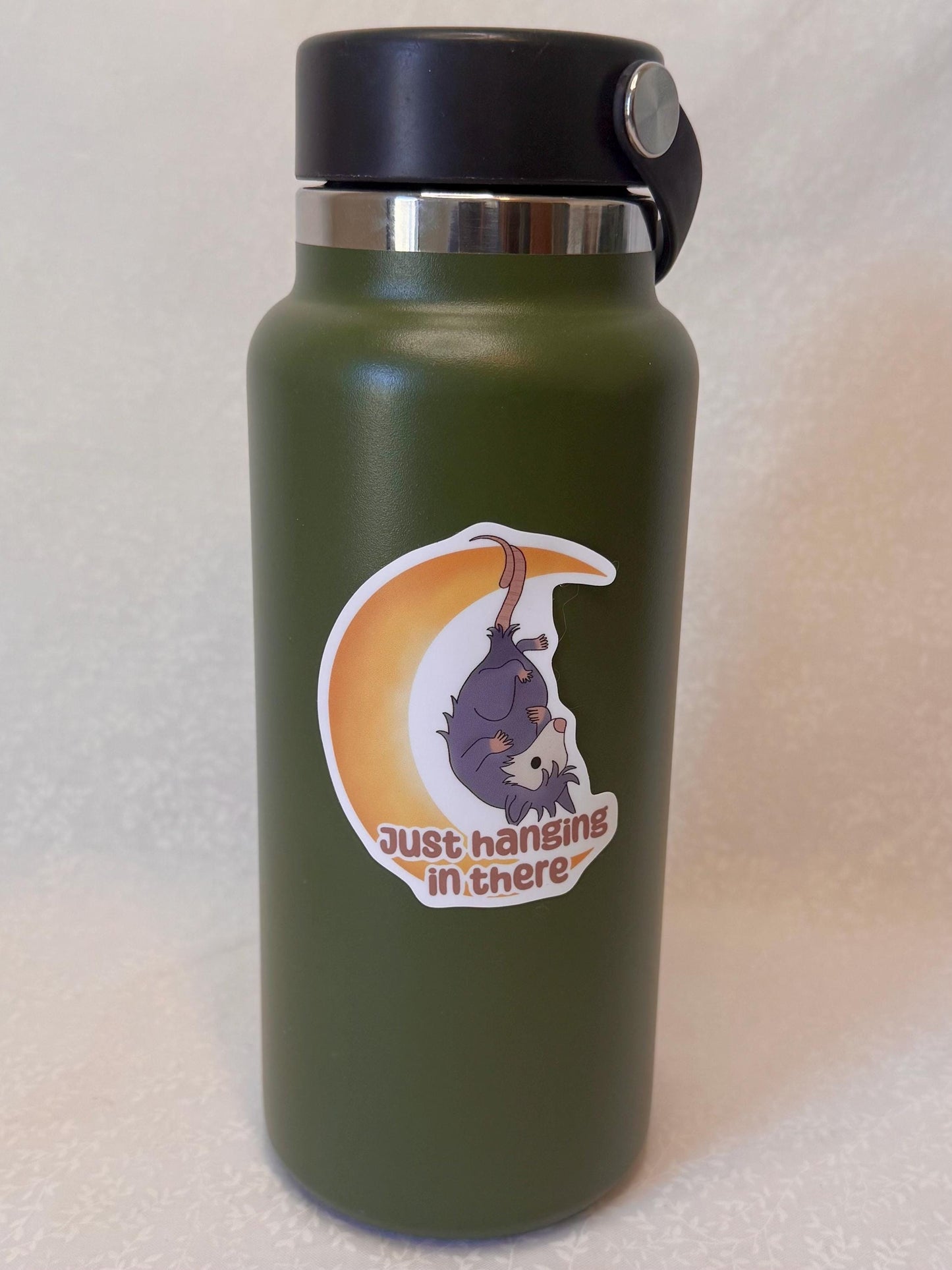 Just hanging in there - Opossum | Sticker