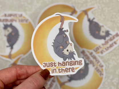 Just hanging in there - Opossum | Sticker