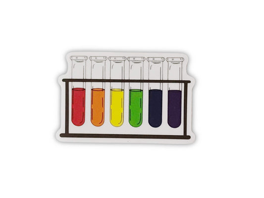 Rainbow test tubes | Sticker