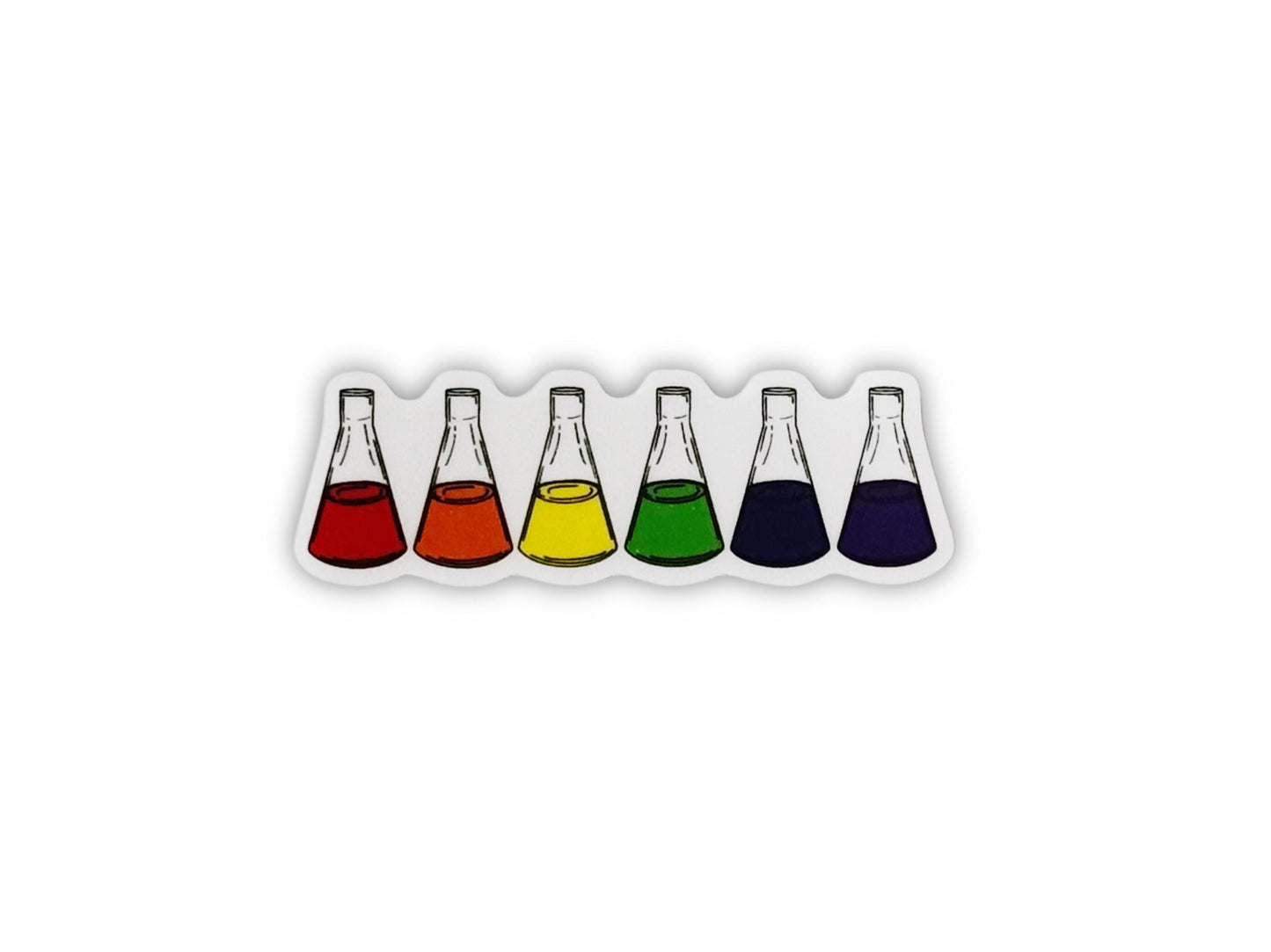 Rainbow Erlenmeyer flask | Sticker